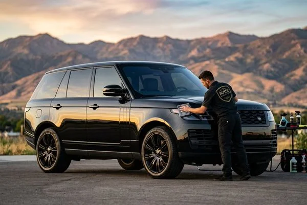 Ceramic coated vehicle with enhanced gloss