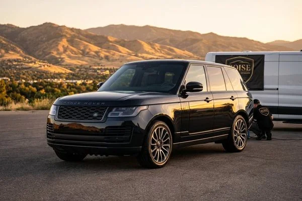 Fully detailed vehicle at golden hour